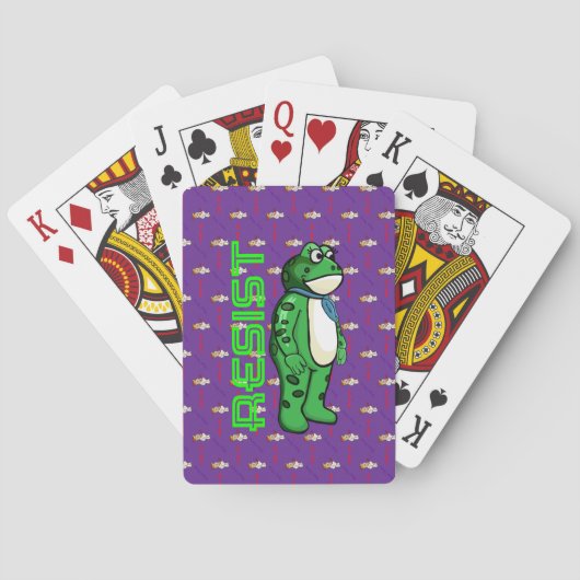 Weatherproof Personalized House Flag Resist frog Pokerkaarten (Achterkant)