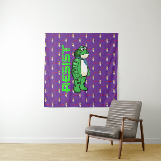 Weatherproof Personalized House Flag Resist frog Wandkleed