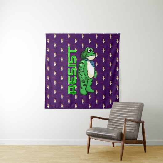 Weatherproof Personalized House Flag Resist frog Wandkleed (In situ)