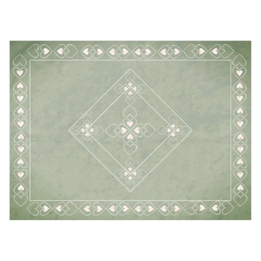 Weathersteen en Keltische Kruis met hart Tafelkleed (Voorkant (Horizontaal))