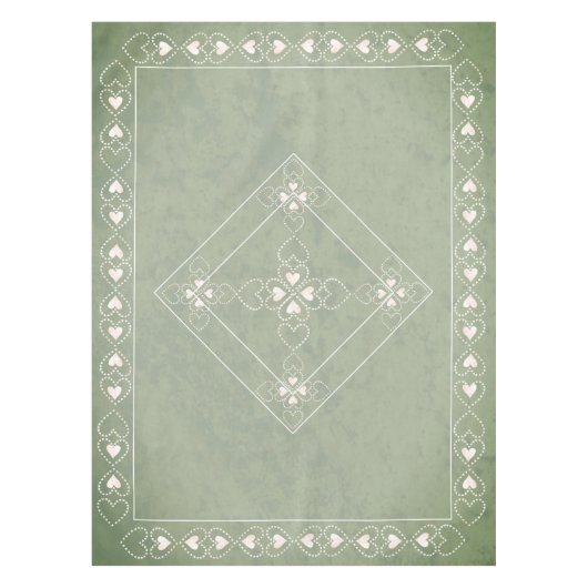 Weathersteen en Keltische Kruis met hart Tafelkleed (Voorkant)