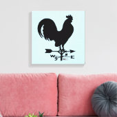 Weathervane Rooster Canvas Afdruk (Insitu (Woonkamer))