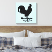 Weathervane Rooster Canvas Afdruk (Insitu (Slaapkamer))