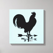 Weathervane Rooster Canvas Afdruk (Voorkant)