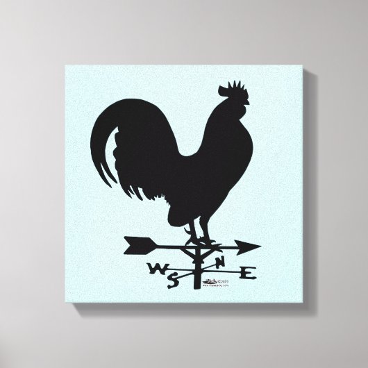 Weathervane Rooster Canvas Afdruk (Voorkant)