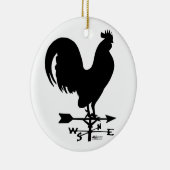 Weathervane Rooster Keramisch Ornament (Rechts)