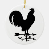 Weathervane Rooster Keramisch Ornament (Voorkant)