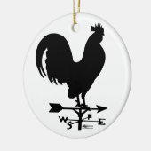 Weathervane Rooster Keramisch Ornament (Links)