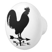 Weathervane Rooster Keramische Knop (Rechts)
