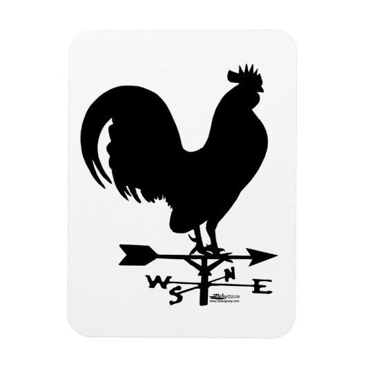 Weathervane Rooster Magneet (Verticaal)