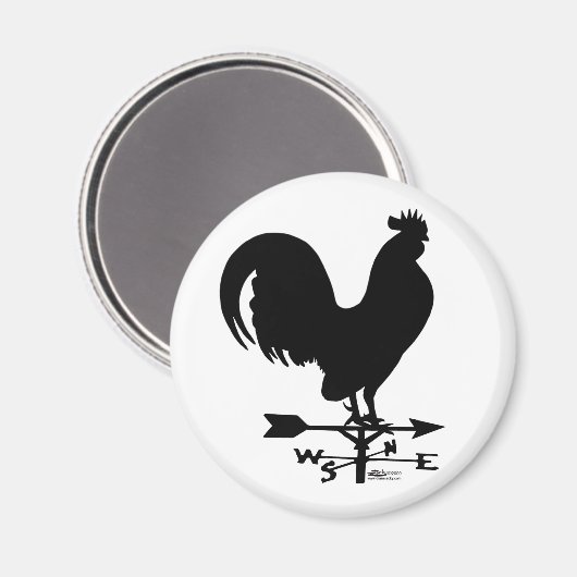 Weathervane Rooster Magneet (Voorkant / Achterkant)