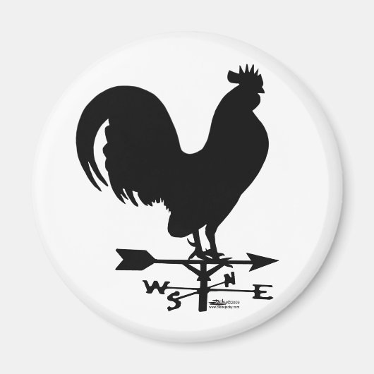 Weathervane Rooster Magneet (Voorkant)