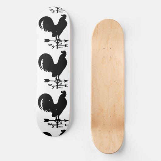 Weathervane Rooster Persoonlijk Skateboard (Voorkant)