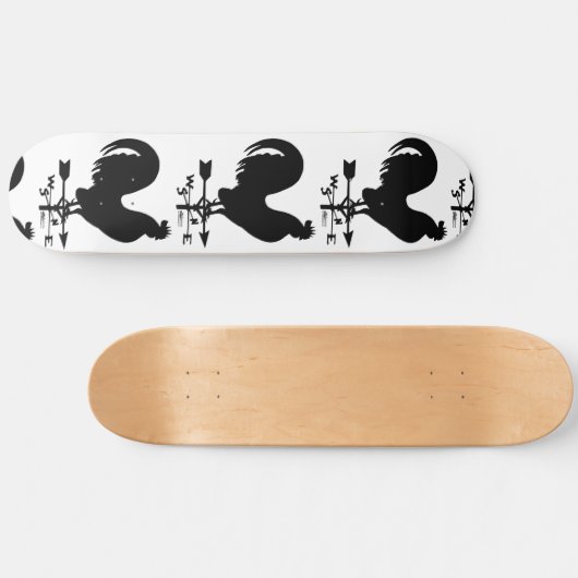Weathervane Rooster Persoonlijk Skateboard (Horizontaal)