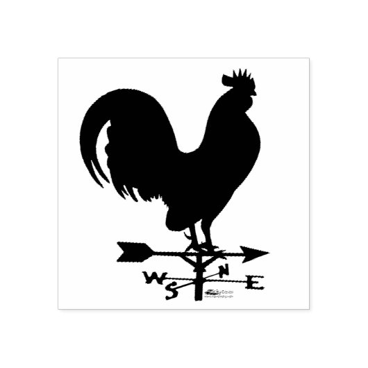 Weathervane Rooster Rubberstempel (Afrduk)
