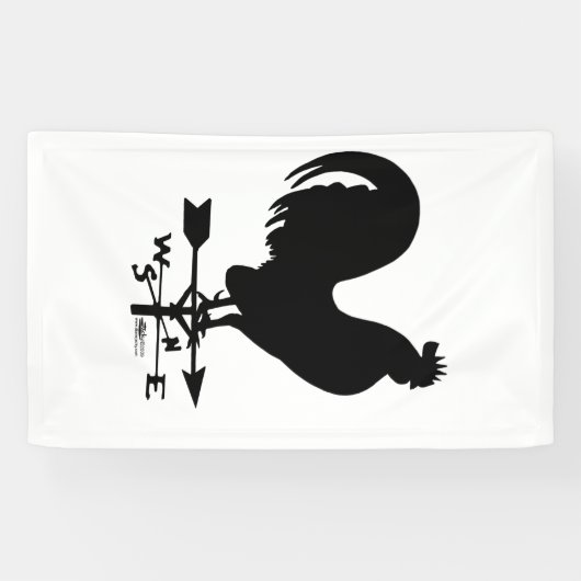 Weathervane Rooster Spandoek (Horizontaal)