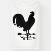 Weathervane Rooster Spandoek (Verticaal)