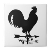Weathervane Rooster Tegeltje (Voorkant)