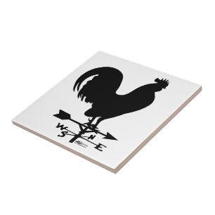 Weathervane Rooster Tegeltje