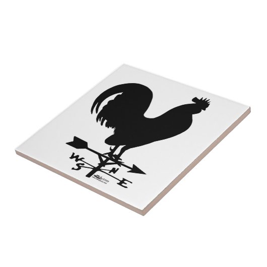 Weathervane Rooster Tegeltje (Zijkant)