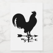 Weathervane Rooster Voedselcontainer Etiket (Enkel label)