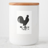 Weathervane Rooster Voedselcontainer Etiket (Voorkant)
