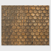 Weatherwand van houten gordels cadeaupapier (Vlak)