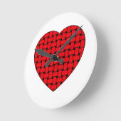 Weau Red Heart Ronde Klok (Hoek)