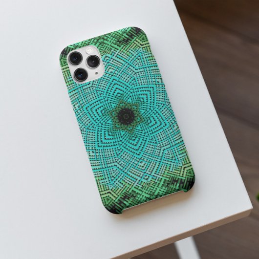 Weave Mandala Blue en Green Case-Mate iPhone Case