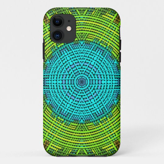 Weave Mandala Blue en Green Case-Mate iPhone Case (Achterkant)