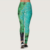 Weave Mandala Blue en Green Leggings (Achterkant)