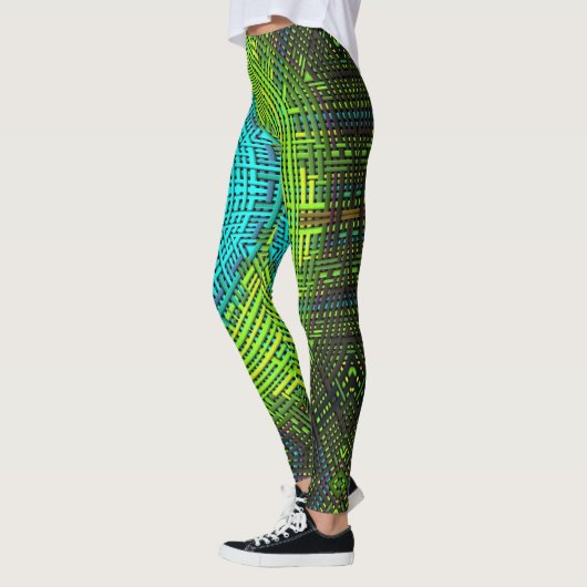 Weave Mandala Blue en Green Leggings (Links)