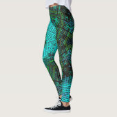 Weave Mandala Blue en Green Leggings (Links)