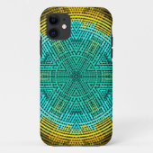 Weave Mandala Blue en Yellow Case-Mate iPhone Case (Achterkant)