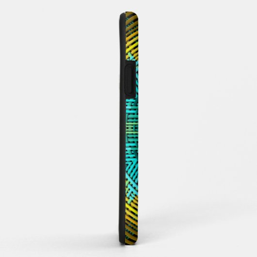 Weave Mandala Blue en Yellow Case-Mate iPhone Case (Achterkant/rechts)