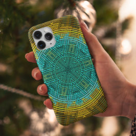 Weave Mandala Blue en Yellow Case-Mate iPhone Case