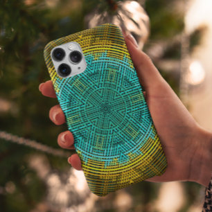 Weave Mandala Blue en Yellow Case-Mate iPhone Case