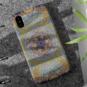 Weave Mandala Blue en Yellow Case-Mate iPhone Case