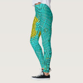 Weave Mandala Blue en Yellow Leggings (Links)