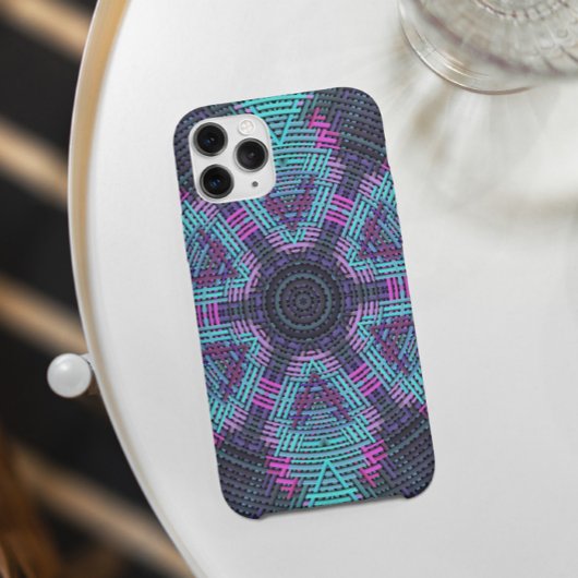 Weave Mandala Blue Pink en Paars Case-Mate iPhone Case