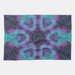 Weave Mandala Blue Pink en Paars Theedoek