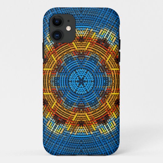 Weave Mandala Blue Yellow en Red Case-Mate iPhone Case (Achterkant)