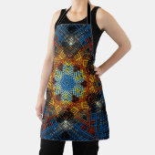 Weave Mandala Blue Yellow en Red Schort (Insitu)