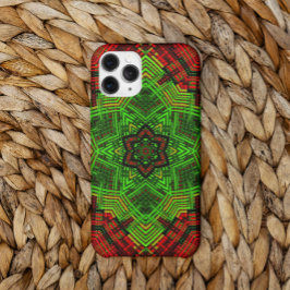 Weave Mandala Flower Red en Green Case-Mate iPhone Case