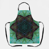 Weave Mandala Green Blue en Paars Schort (Voorkant)