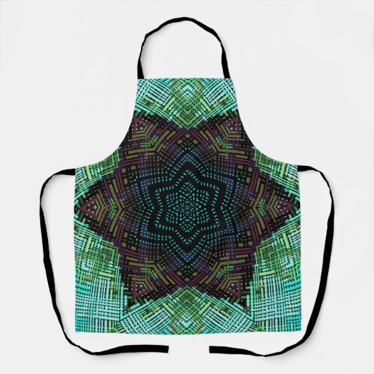 Weave Mandala Green Blue en Paars Schort (Voorkant)