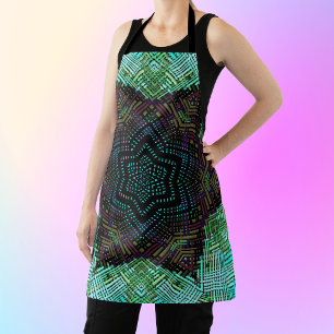 Weave Mandala Green Blue en Paars Schort