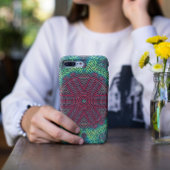 Weave Mandala Green Blue en Red Case-Mate iPhone Case