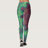 Weave Mandala Green Blue en Red Leggings (Achterkant)