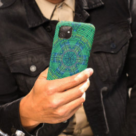 Weave Mandala Green en Blue Case-Mate iPhone Case